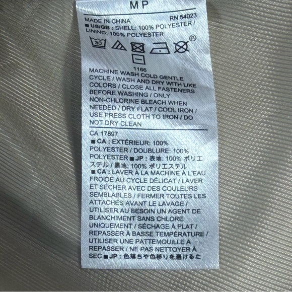 Banana Republic Ribbed Trim Vegan Suede Moto Jacket Size Medium Petite - Picture 14 of 15